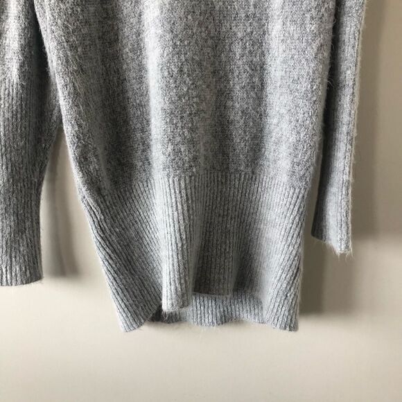 Olivaceous Grey Off Shoulder Soft Cozy Sweater - Picture 5 of 8
